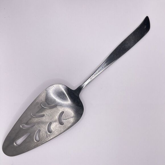 N.S.CO. National Stainless Steel CARLYLE Rose Cake Server Pie Silver Tone - Picture 5 of 9